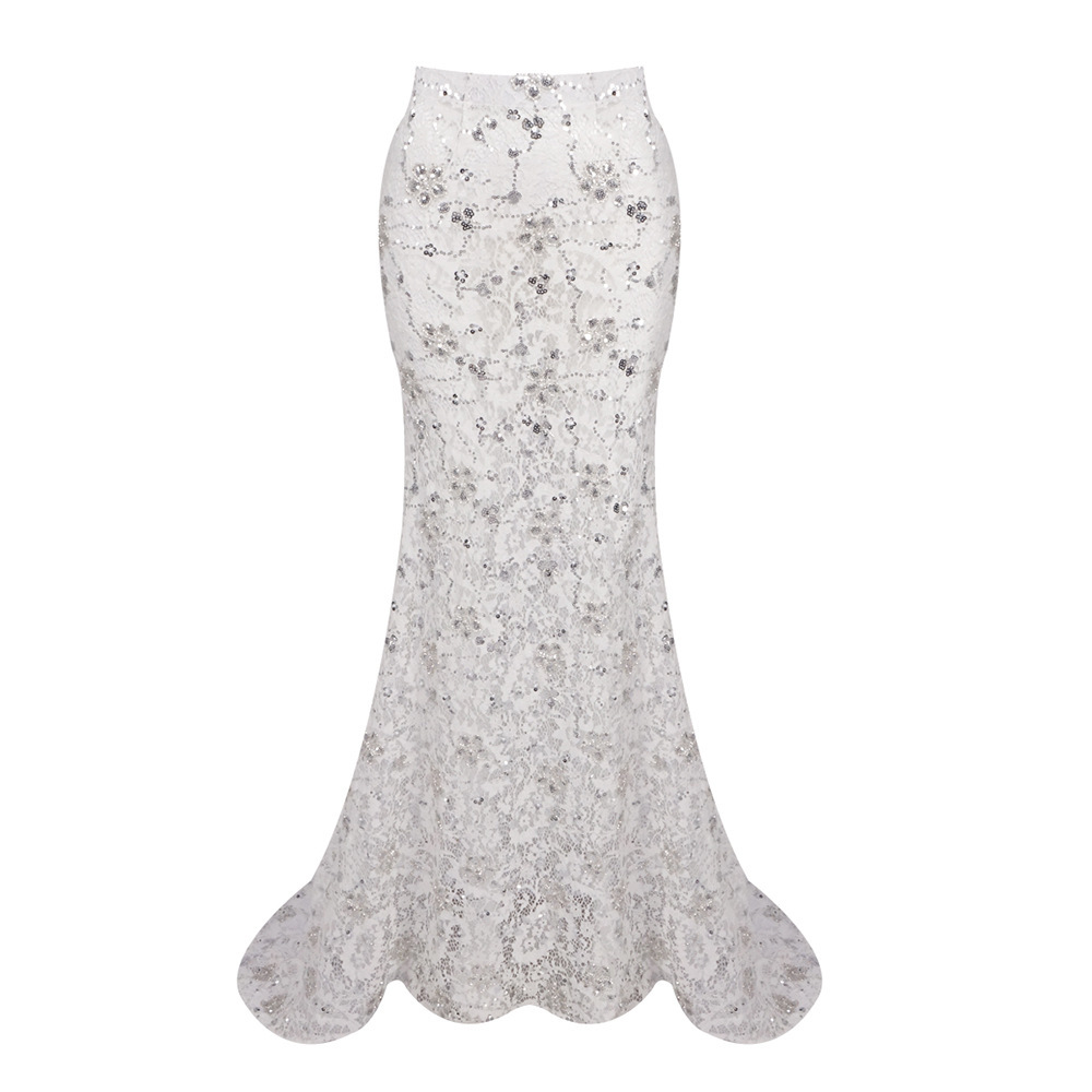 Modern Backless Bridal Blazer and Sequin Lace Mermaid Skirt Set - Two-Piece Wedding Suit for Reception & Civil Ceremony Z0028