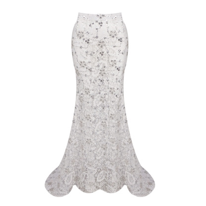 Modern Backless Bridal Blazer and Sequin Lace Mermaid Skirt Set - Two-Piece Wedding Suit for Reception & Civil Ceremony Z0028