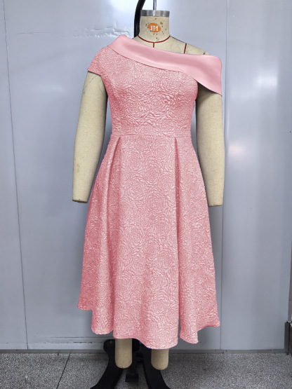 Plus-Sizes  One-Shoulder A-Line Cocktail Dress - Formal Wear AM040830	-UGENA FASHION