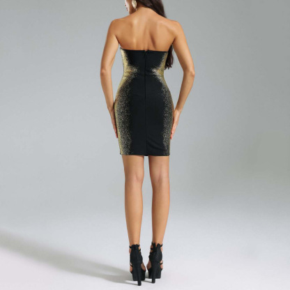 Sexy Black Strapless Nightclub Mini DressSexy Black Strapless Nightclub Mini Dress BA448