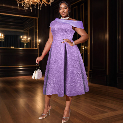 Plus-Sizes  One-Shoulder A-Line Cocktail Dress - Formal Wear AM040830	-UGENA FASHION