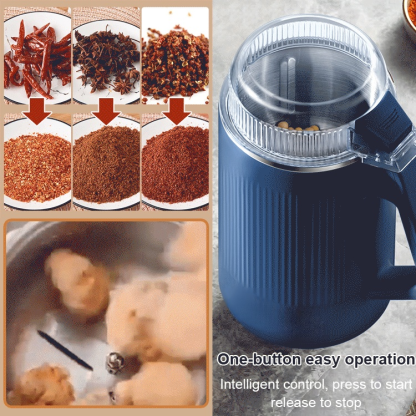 3 seconds to crush anything – 8-blade high-speed home grinder!