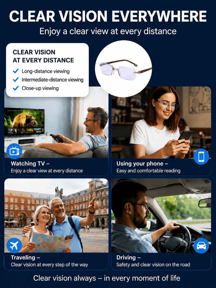 Say goodbye to looking aged! Smart High-Tech reading glasses—instantly elevate your look with a touch of sophistication.