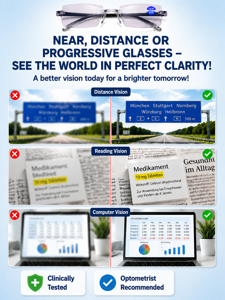 Say goodbye to looking aged! Smart High-Tech reading glasses—instantly elevate your look with a touch of sophistication.