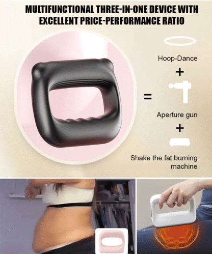 [Magic tool for slimming belly] High-frequency vibration fascia ring