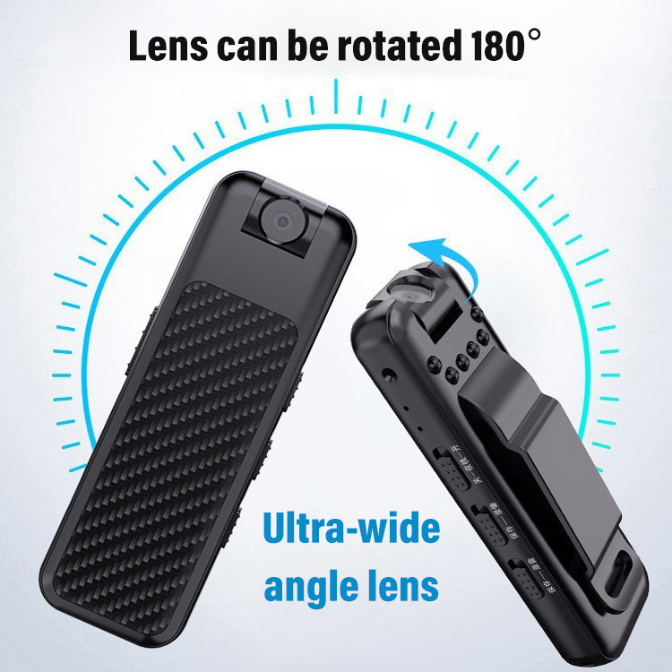 Portable audio and video recorder, 180° free rotation, infrared night vision, clearly visible in dark environments.🎥🎥