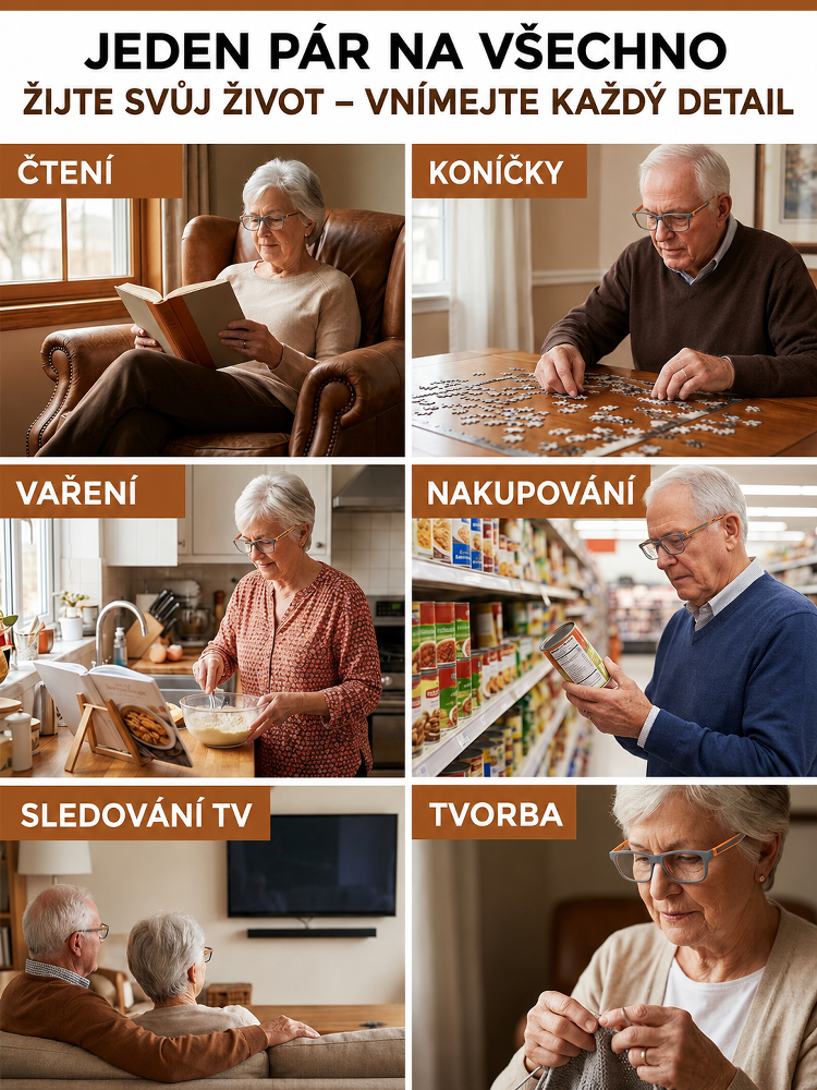 Johns Hopkins medical experts recommend: photosensitive multifocal reading glasses, ideal for reading, screen viewing, and close-up hobbies.