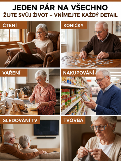 Johns Hopkins medical experts recommend: photosensitive multifocal reading glasses, ideal for reading, screen viewing, and close-up hobbies.