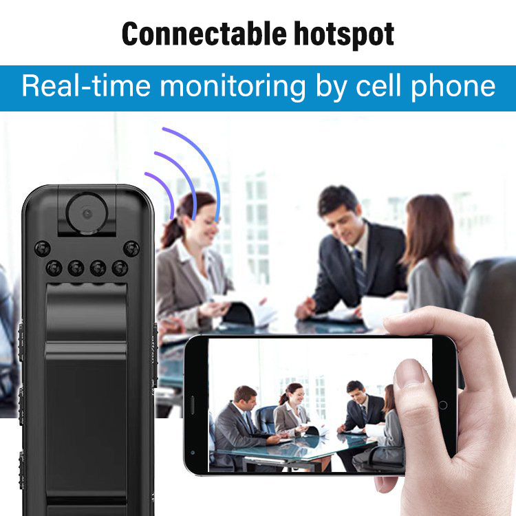 Portable audio and video recorder, 180° free rotation, infrared night vision, clearly visible in dark environments.🎥🎥