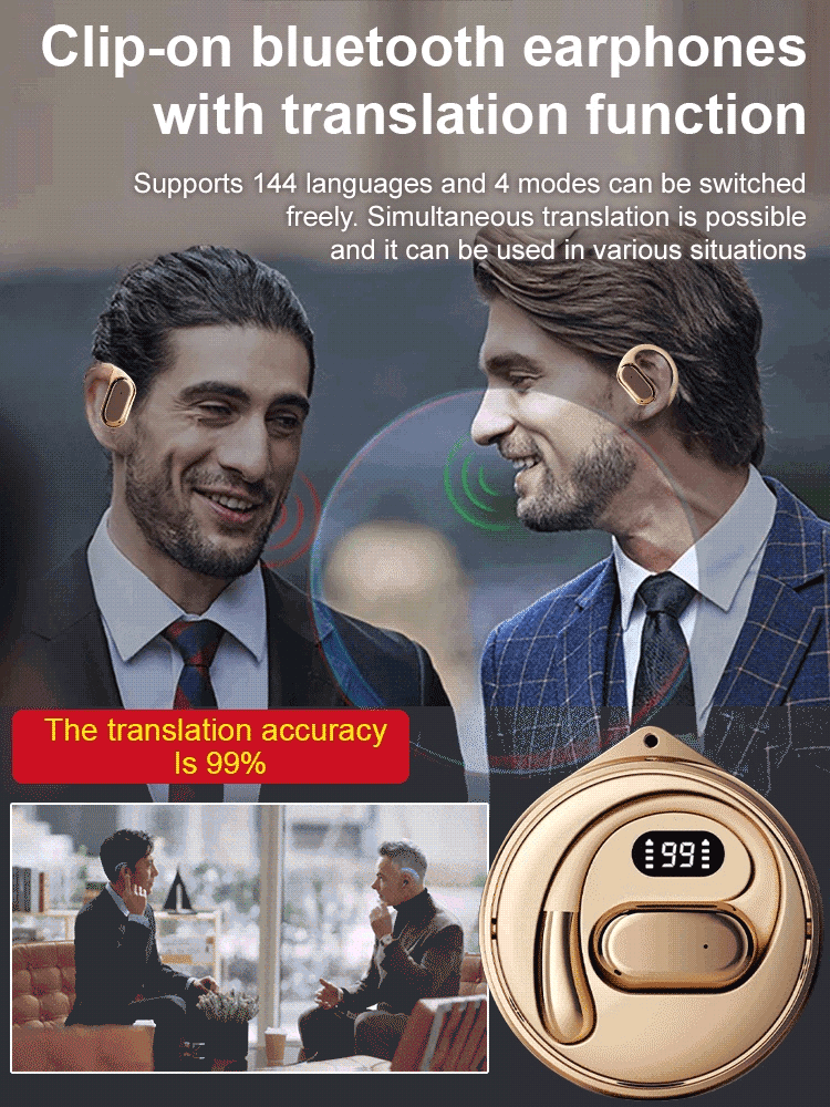 [Translate 144 languages] High-speed Bluetooth smart translation headset🎧🎧