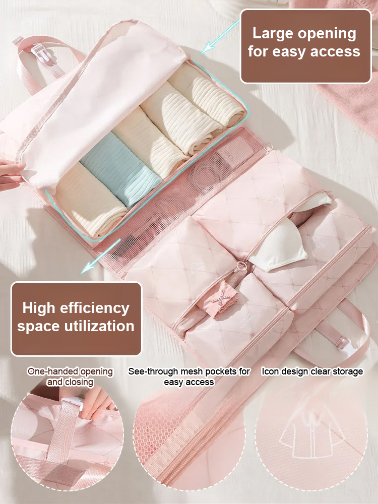 7-in-1 travel storage bag, more convenient than a suitcase. Equivalent to 7 large-capacity suitcases, foldable for storage 🎒🛒