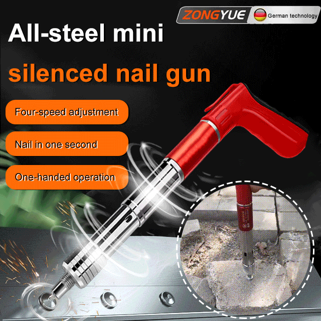 ⚙️🔩This mini silent steel nail gun can easily penetrate concrete, steel plates, and iron plates all at once, boosting production efficiency by 10 times.