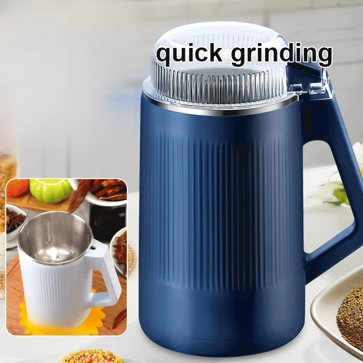 3 seconds to crush anything – 8-blade high-speed home grinder!