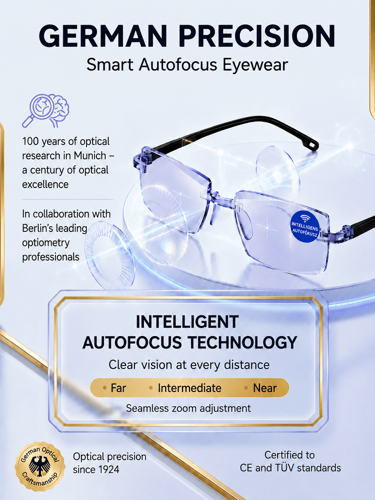 Say goodbye to looking aged! Smart High-Tech reading glasses—instantly elevate your look with a touch of sophistication.