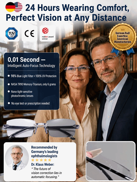 No eye exam needed • Lifetime use • Auto-focus from -10.00D-+10.00D — Multifocal sports glasses