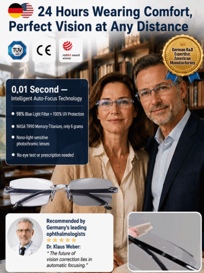 No eye exam needed • Lifetime use • Auto-focus from -10.00D-+10.00D — Multifocal sports glasses