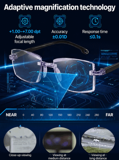 Say goodbye to looking aged! Smart High-Tech reading glasses—instantly elevate your look with a touch of sophistication.