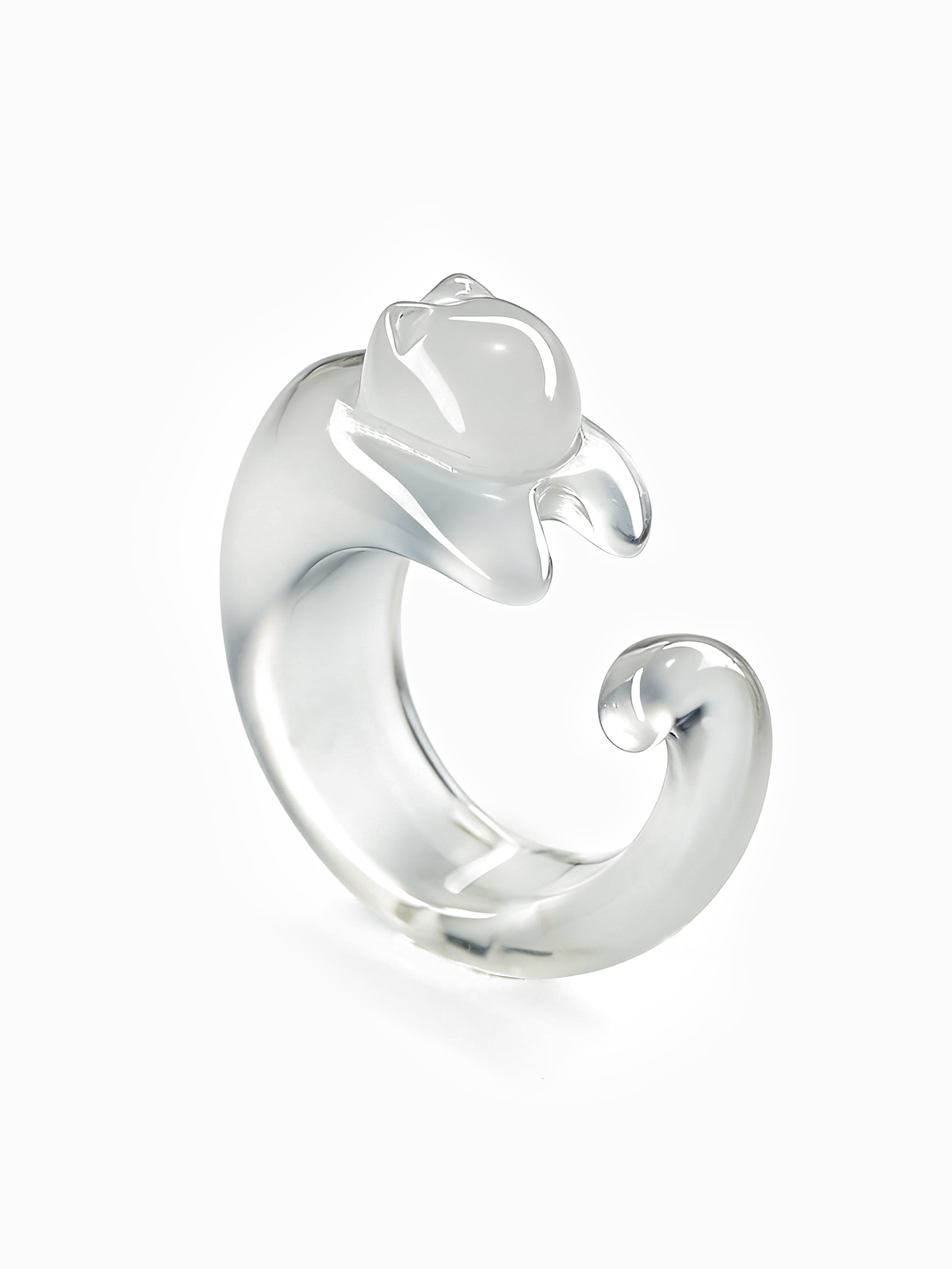 Fancy Cut Onyx Cat Ring