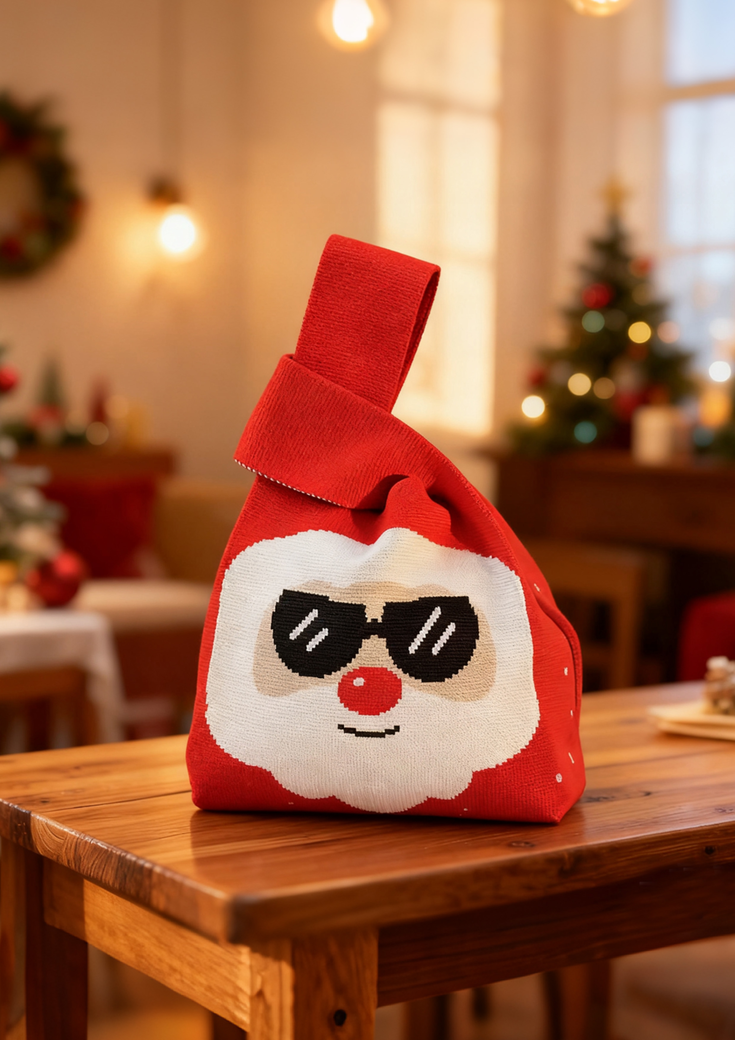 Christmas Knitted Tote Bag