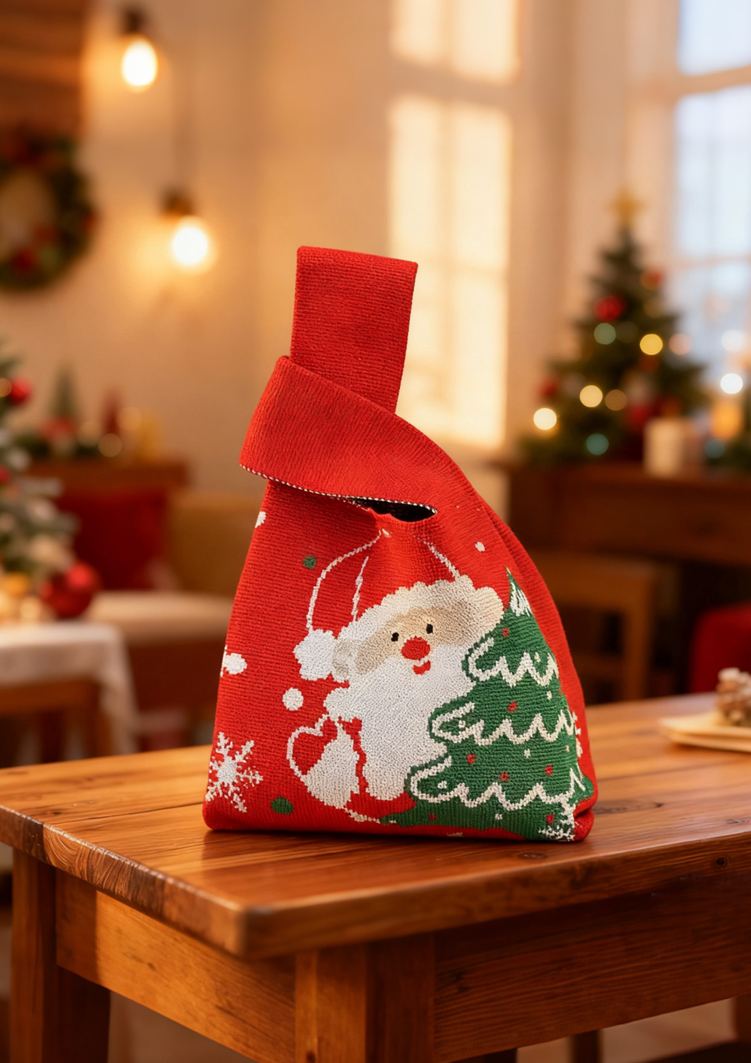 Christmas Knitted Tote Bag