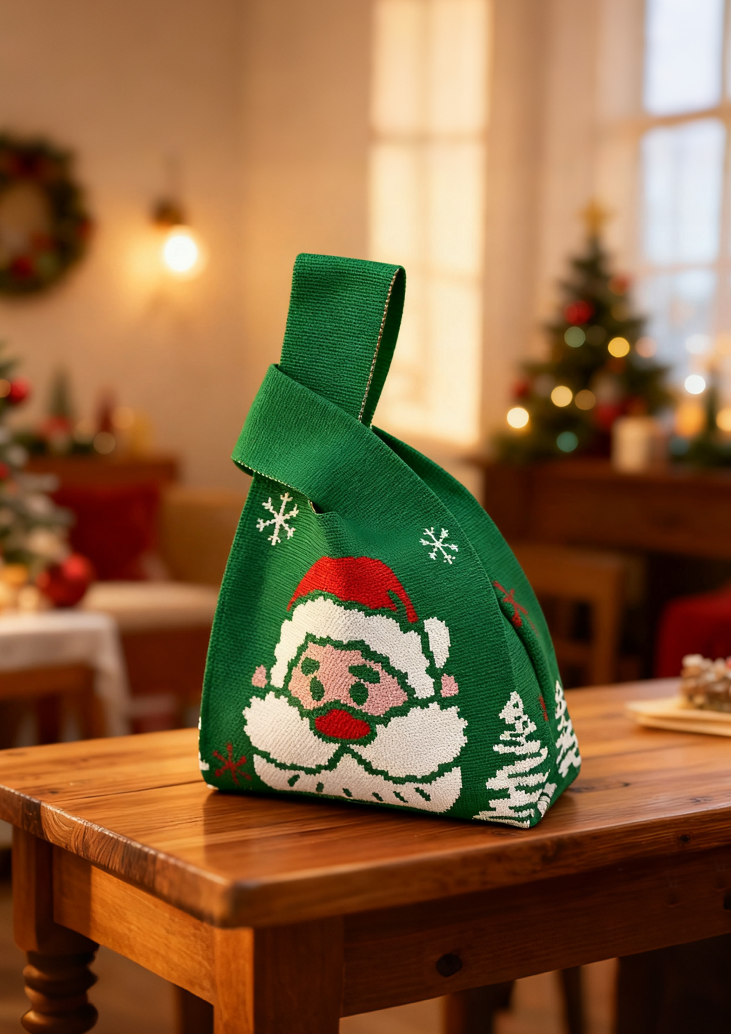 Christmas Knitted Tote Bag