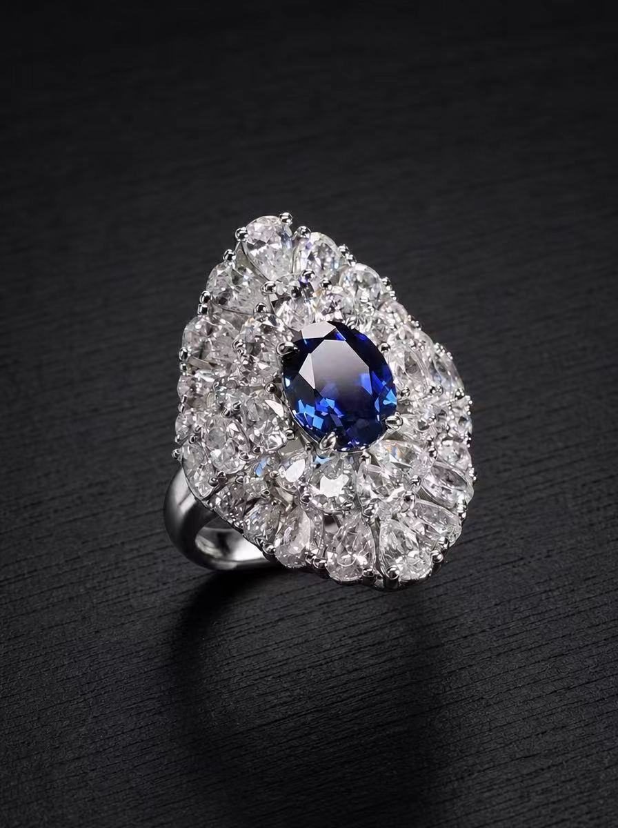 Sapphire-Oval Brilliant Cut Ring - Serenity