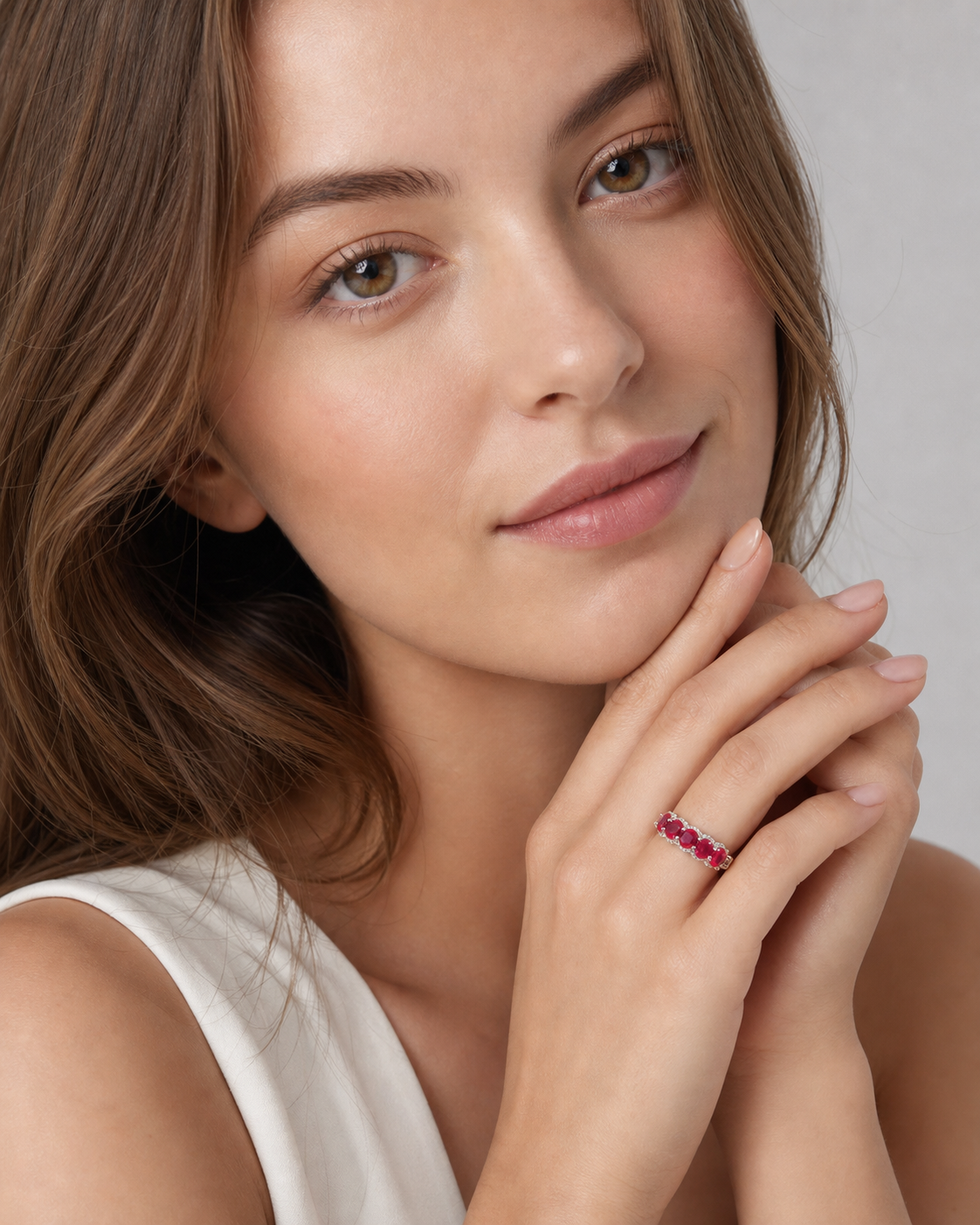 Oval Brilliant Cut Ruby Ring - The Secrets of Pandora