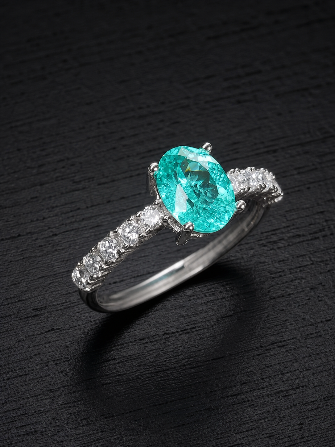  Paraíba Ring-Oval Brilliant Cut-Ethereal