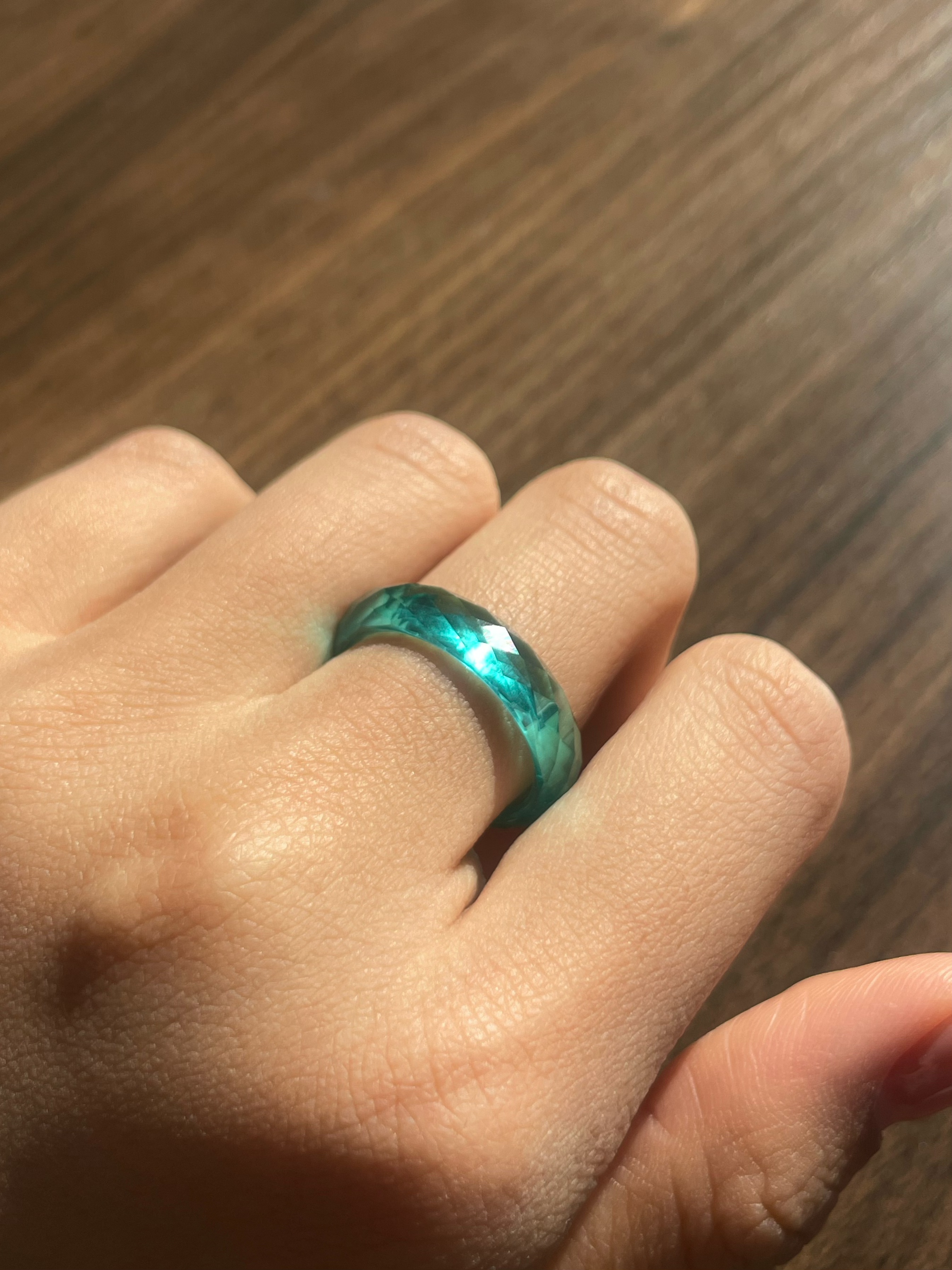 360-Degree Faceted Paraíba Ring