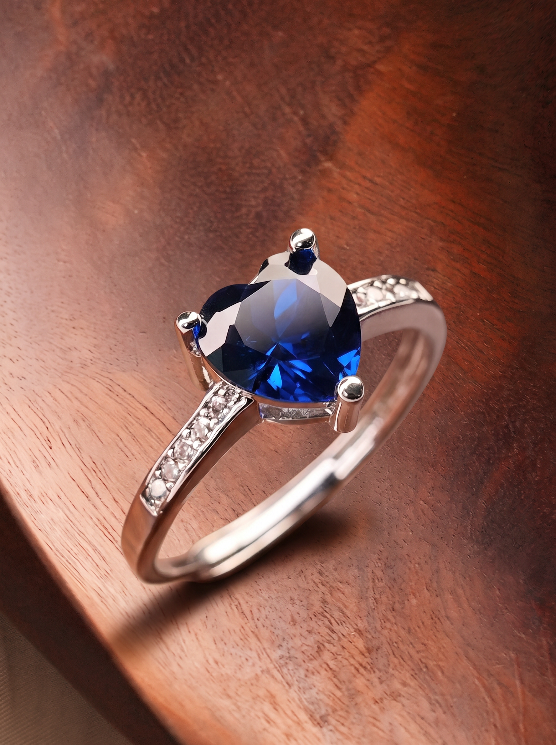 Heart-Shaped Brilliant Cut Sapphire/Ruby Ring - Soulmate's Promise