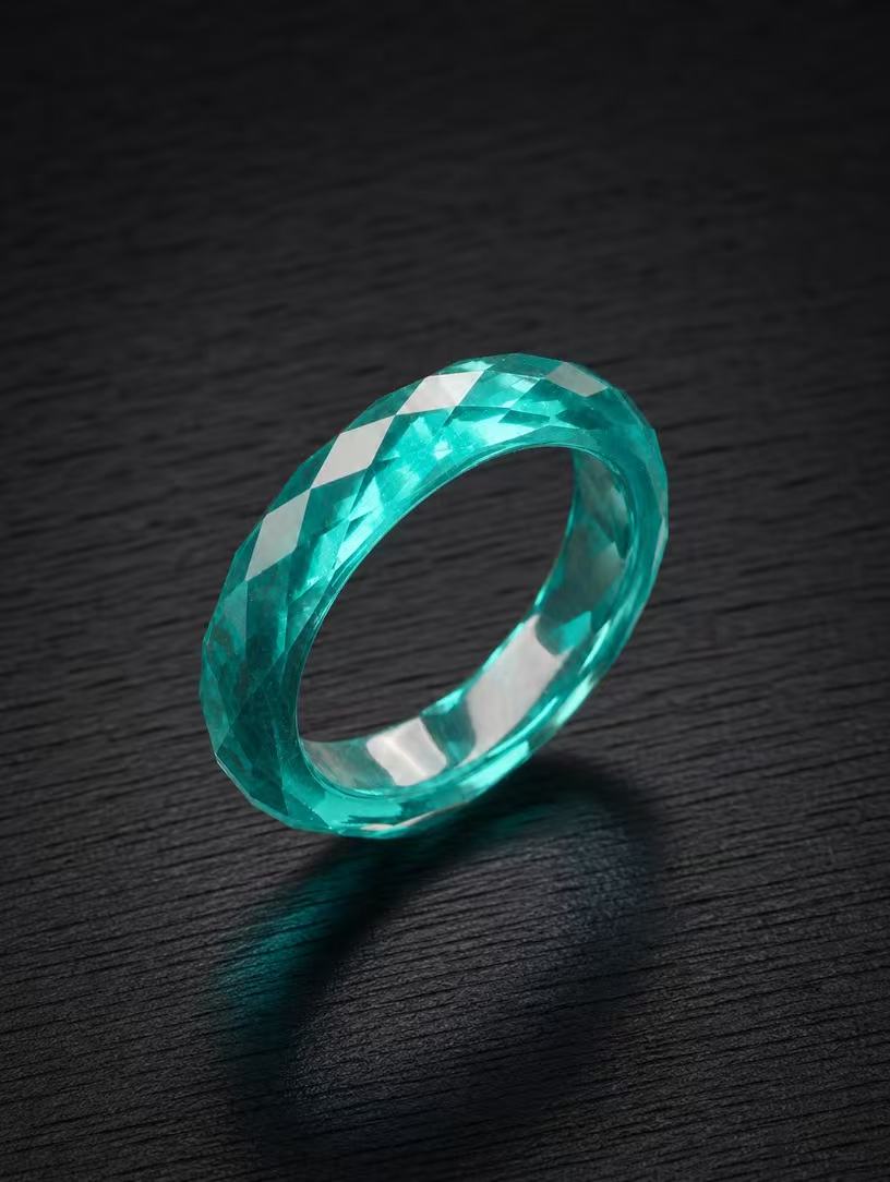Paraíba-360-Degree Faceted Ring