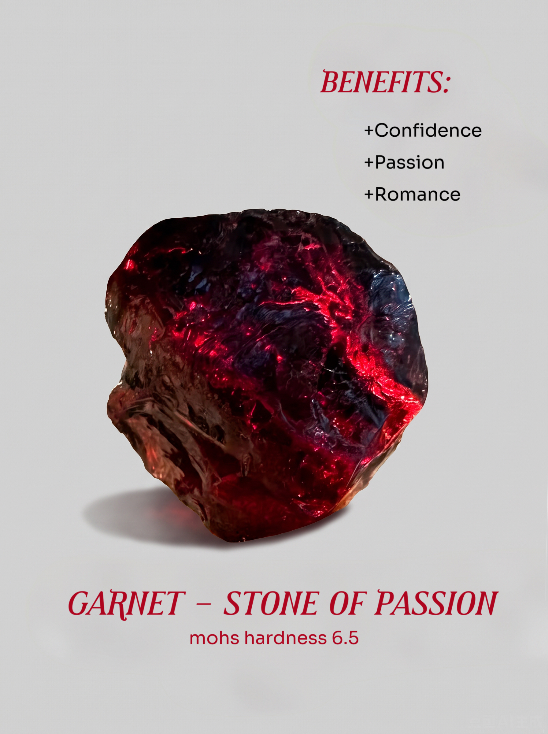 Garnet-Cabochon Cut Ring-Crimson Blossom