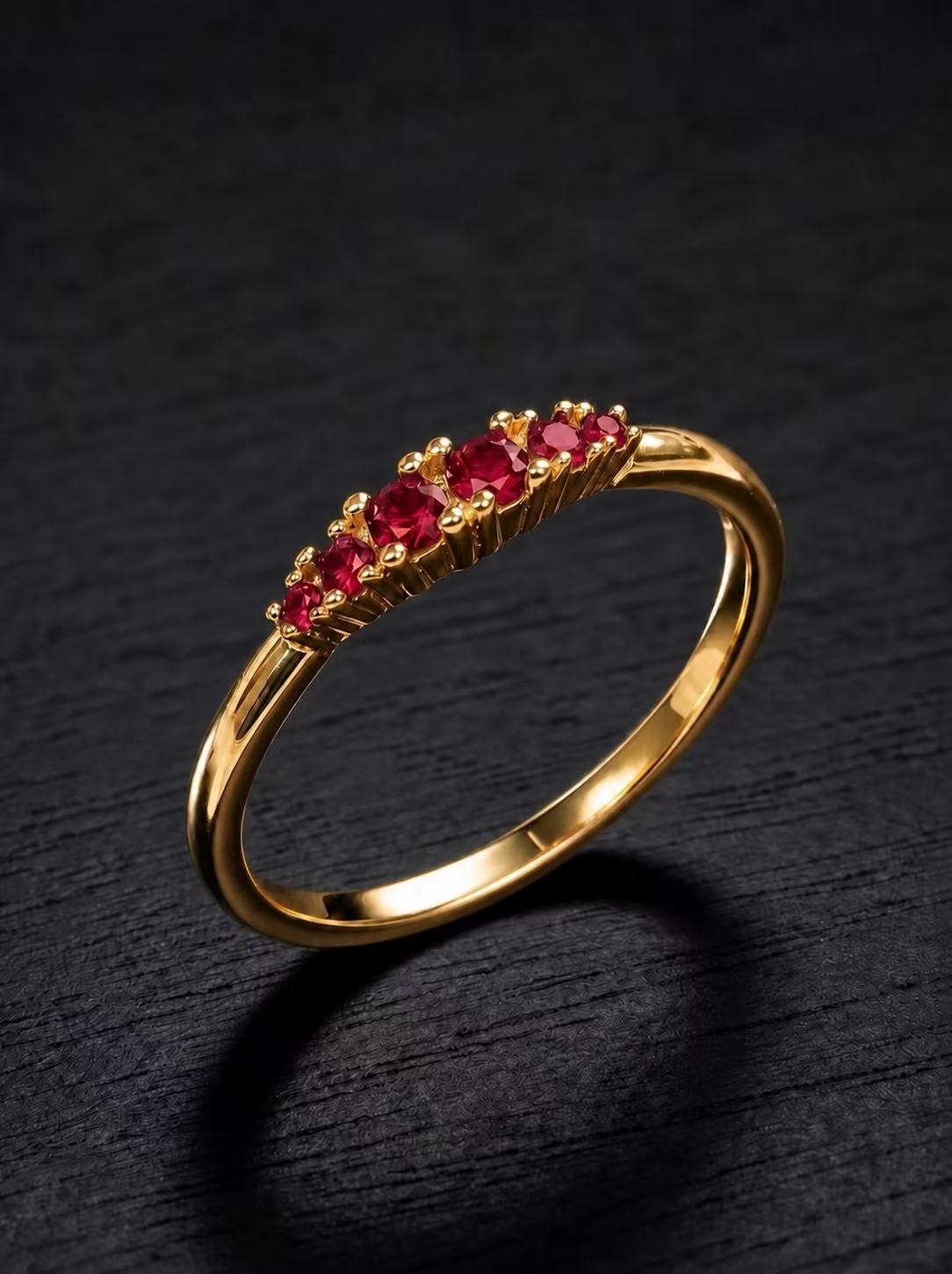 Sapphire/Ruby/Emerald-Round Brilliant Cut Ring-Delicate Sapphire