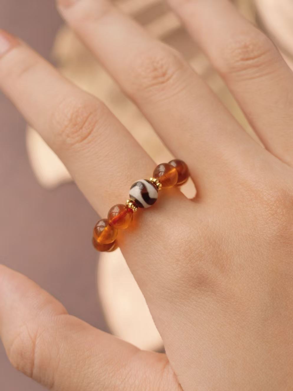 Autumn Glow Tea Amber Ring