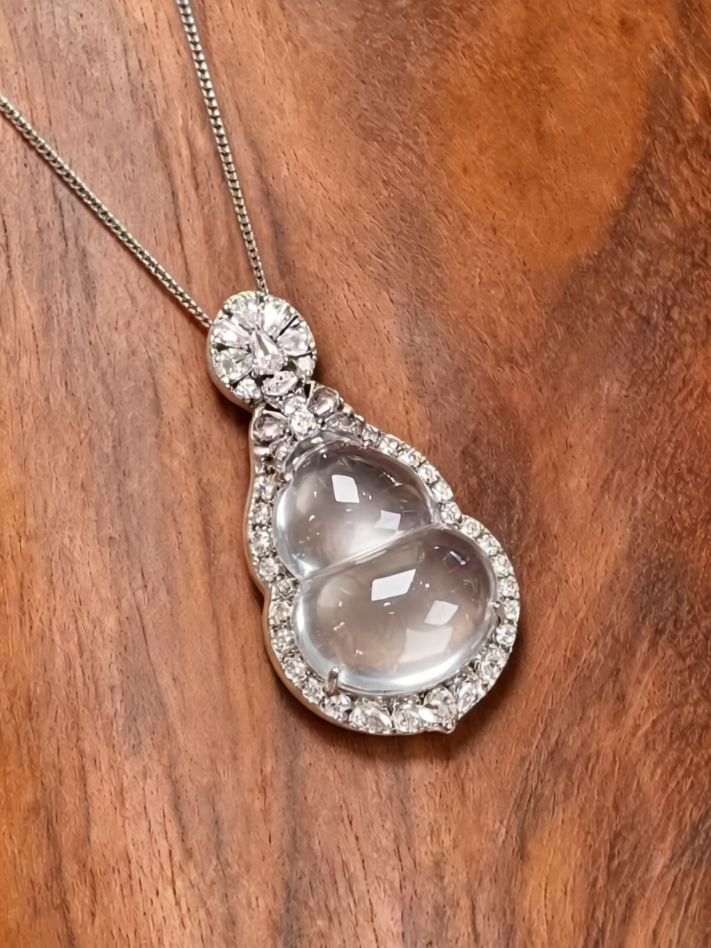 Agate Necklace-Exquisite Albite Jade 