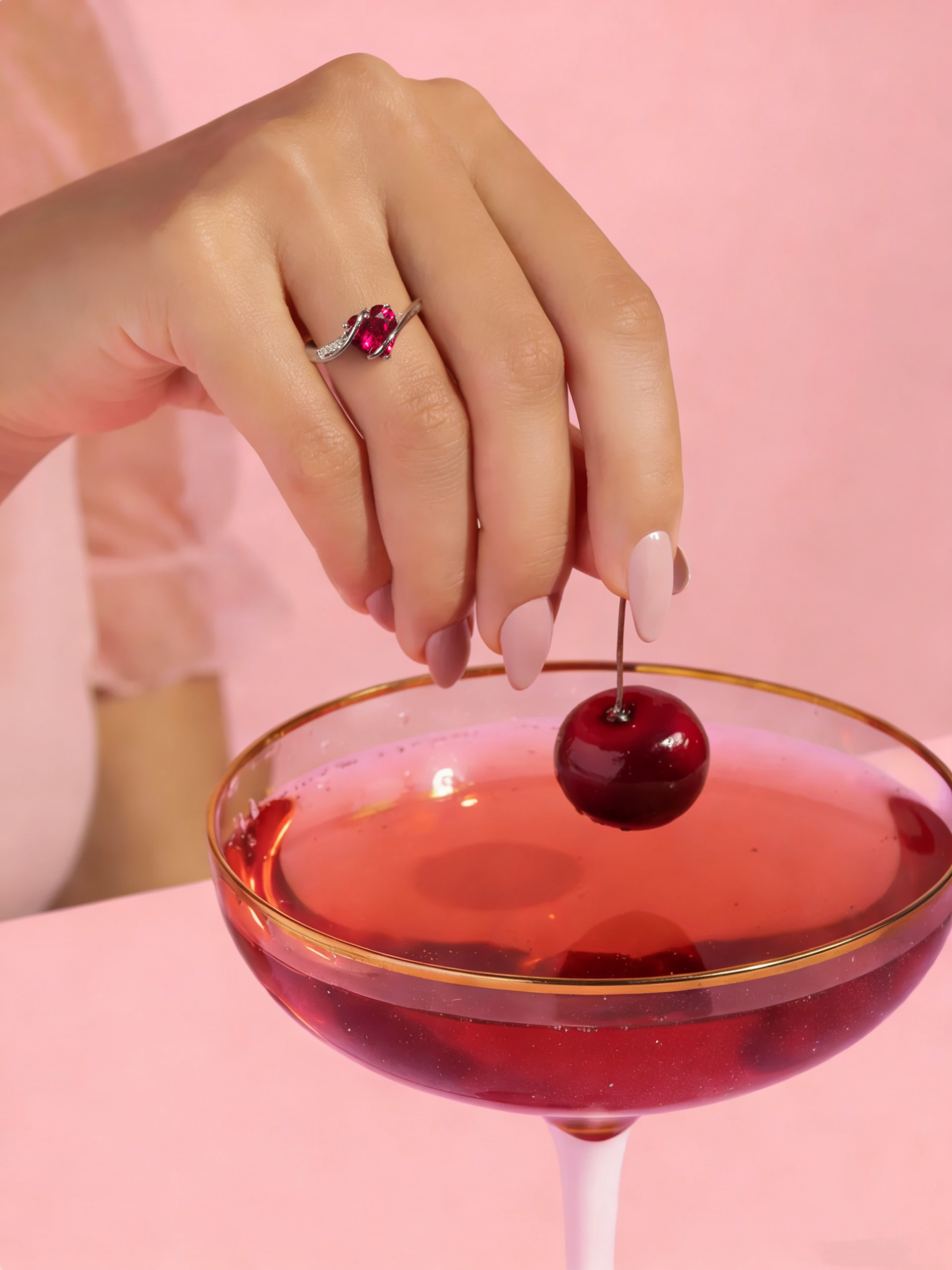 Heart Brilliant Cut Ruby Ring - Crush on you