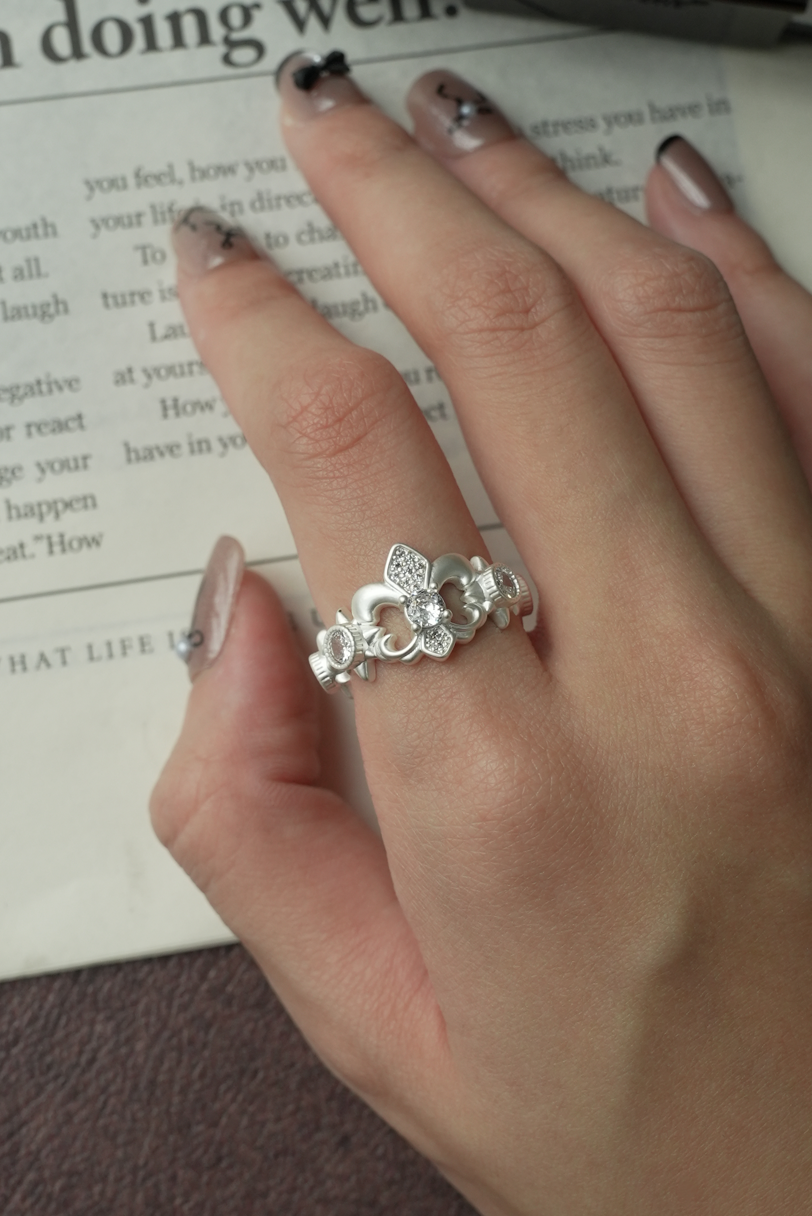 Gear Star Silver Plated Ring