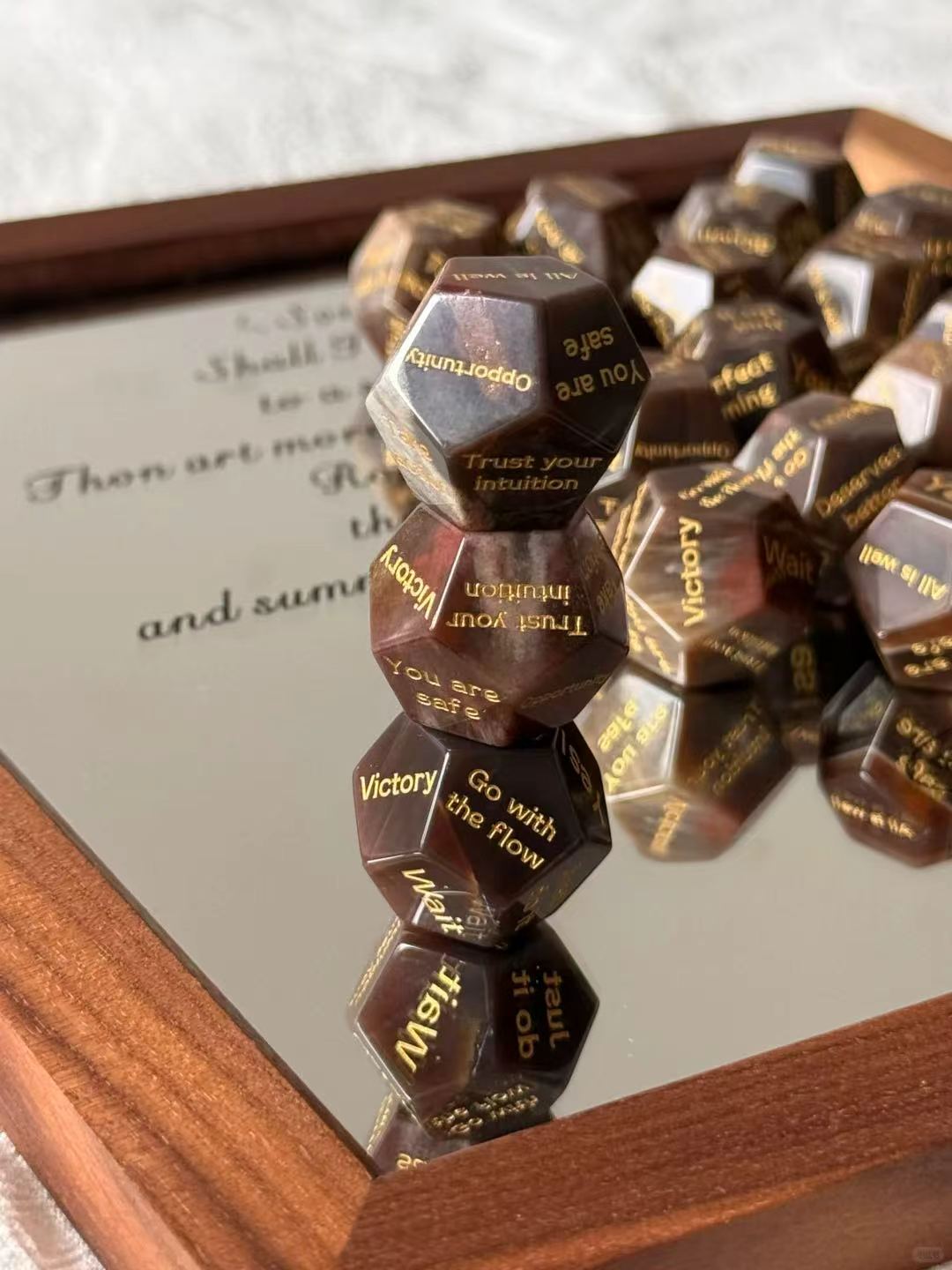 Dodecahedron Fancy Cut Clear Quartz  - Answer Dice