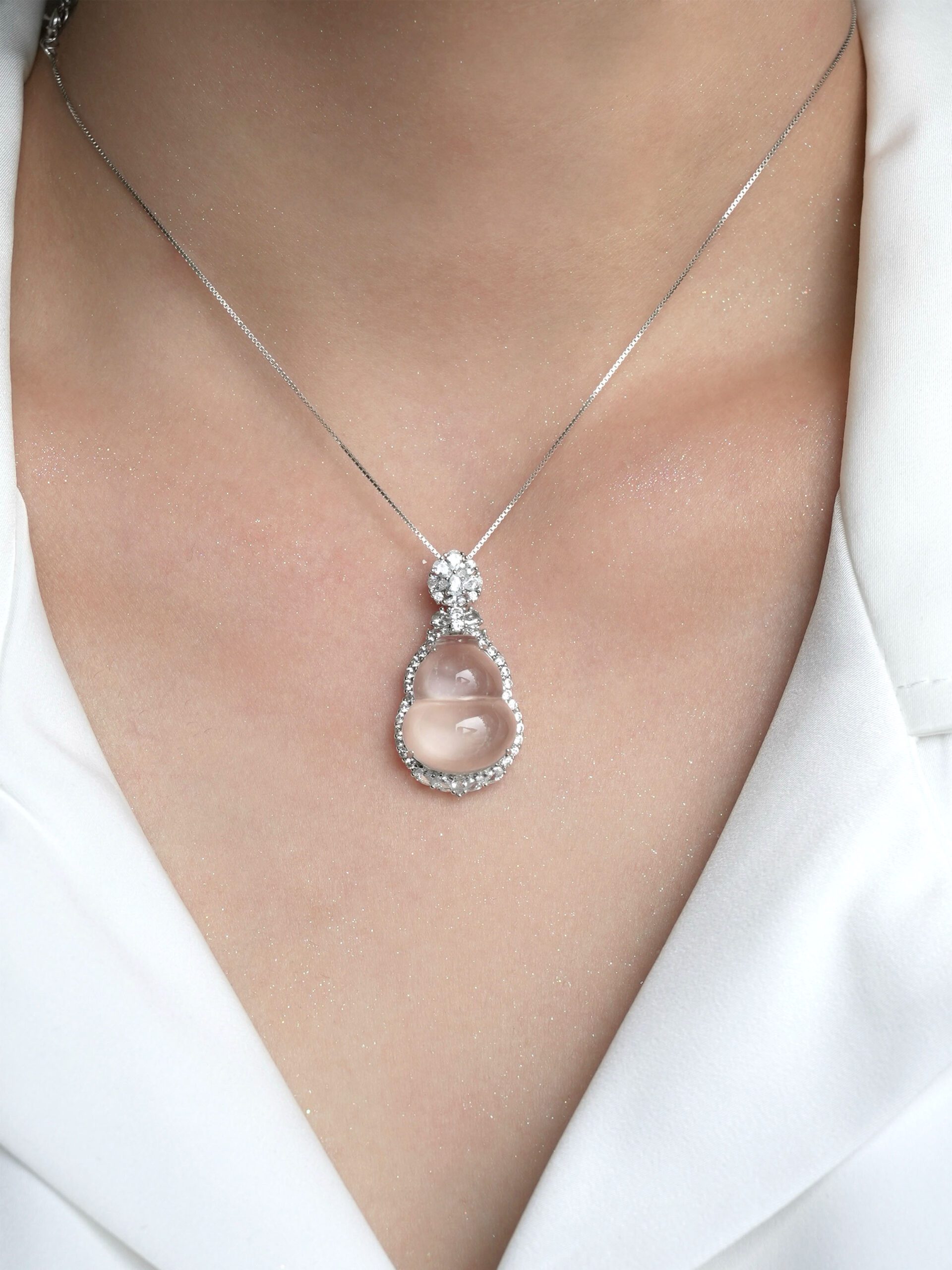 Exquisite Albite Jade Necklace