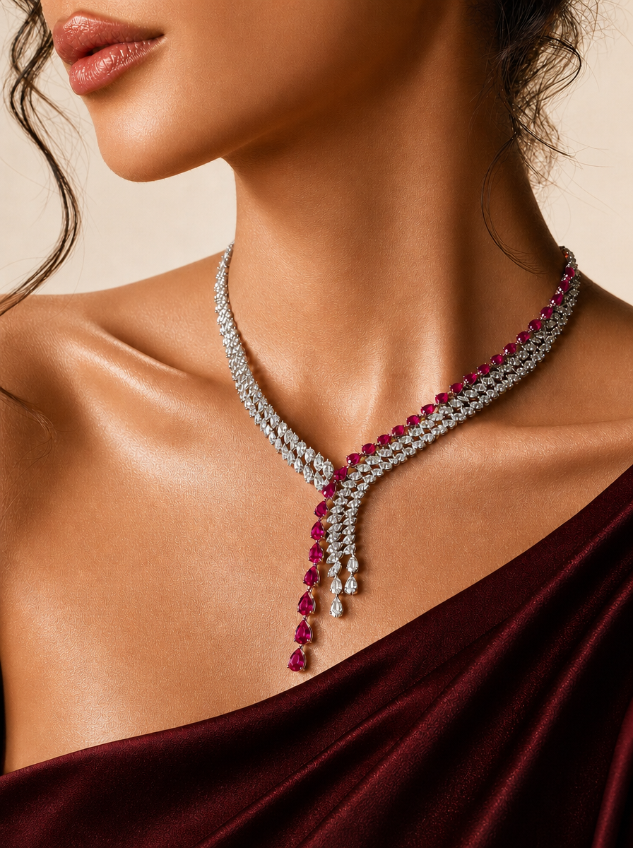 Ruby-Pear Brilliant Cut Set-Dripping