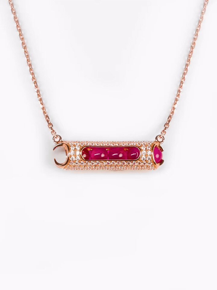 Rolling Ruby Necklace