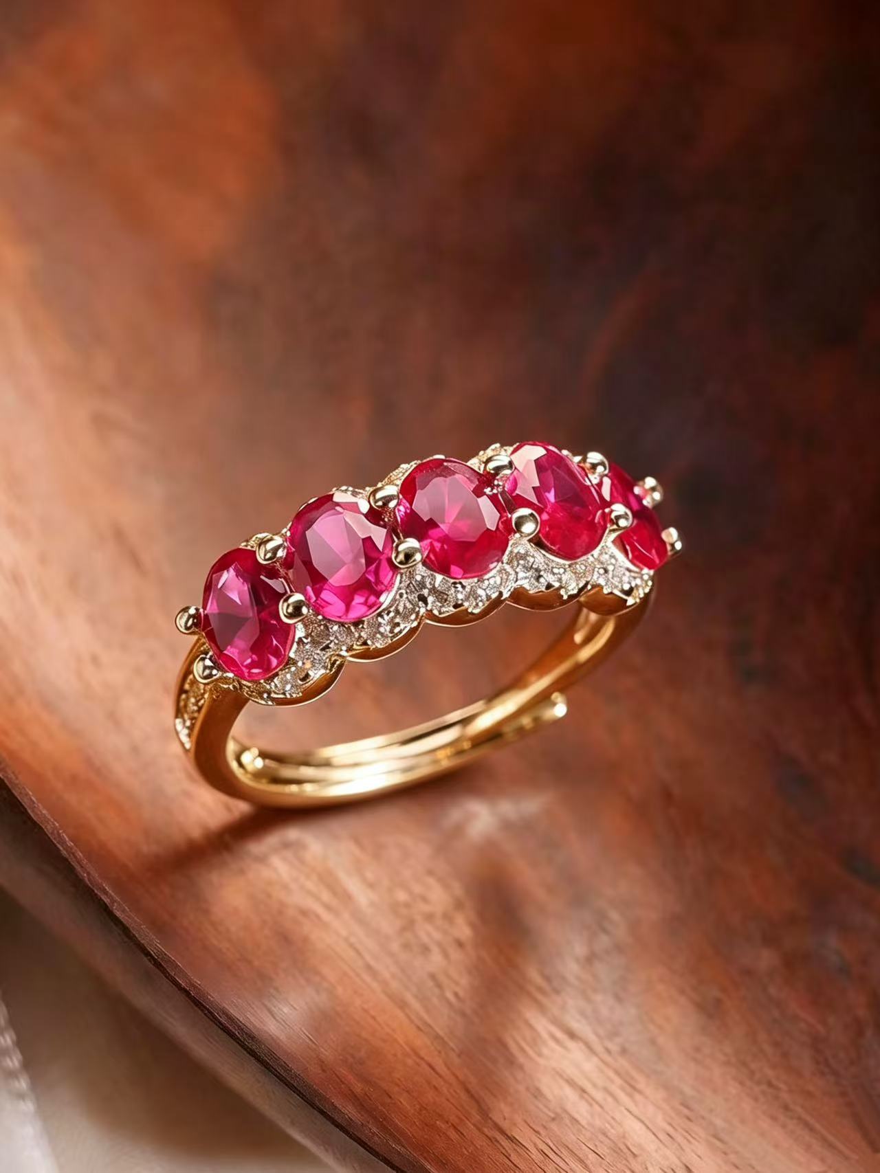 Oval Brilliant Cut Ruby Ring - The Secrets of Pandora