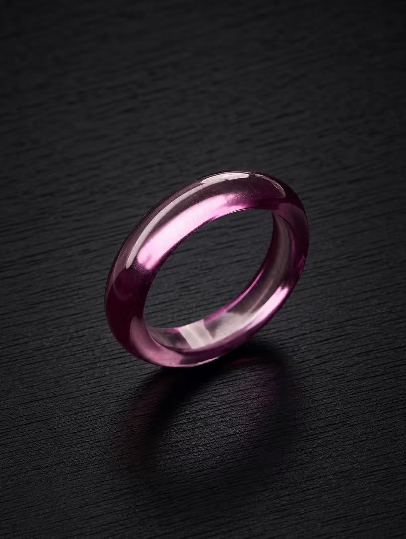 Purple Sapphire-360-Degree Cabochon Ring