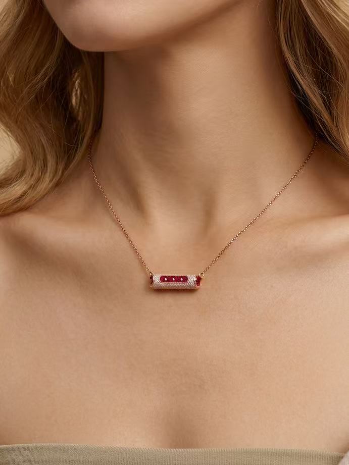 Rolling Ruby Necklace