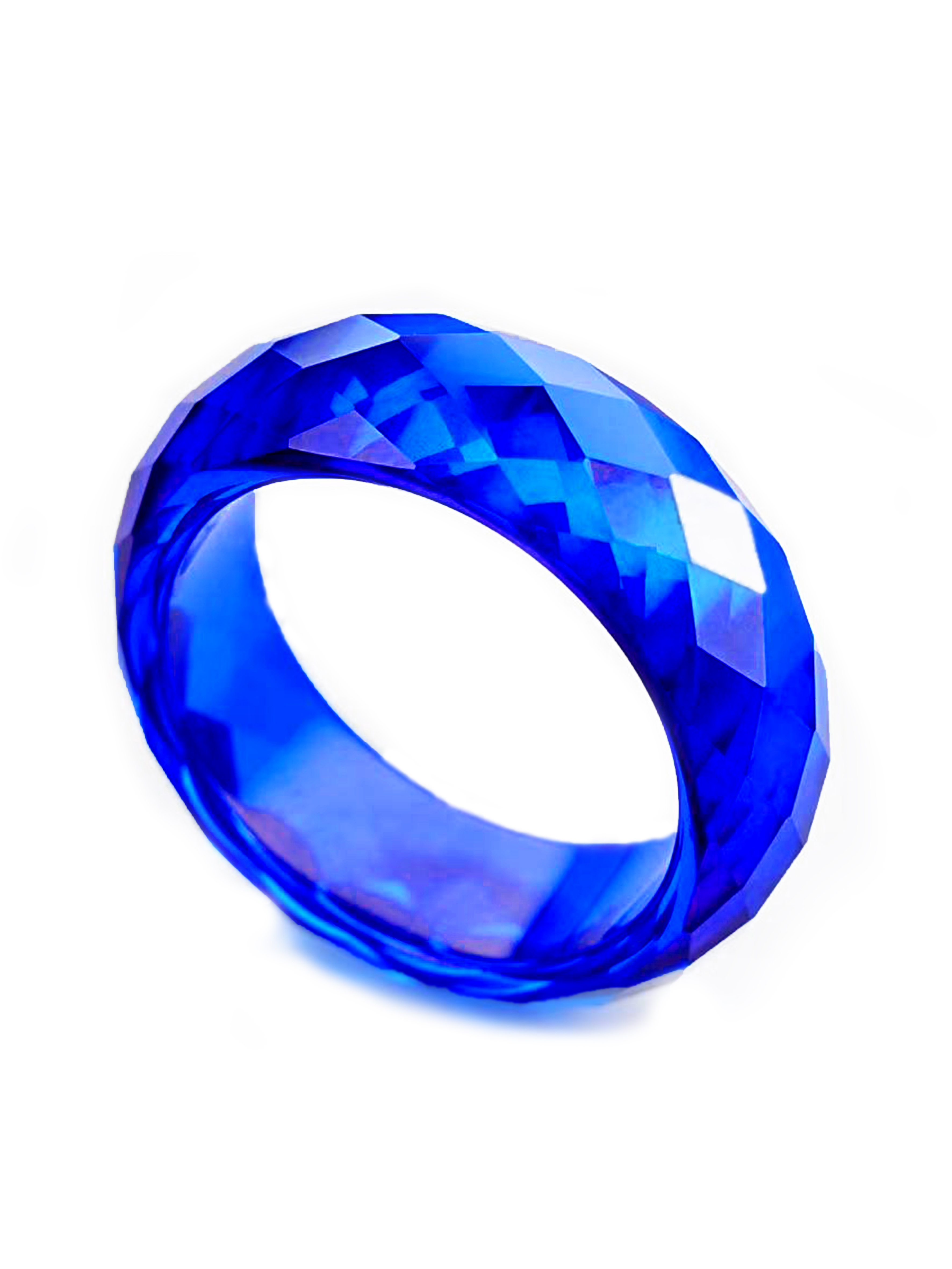 360-Degree Thick-Cut Royal Blue Sapphire Ring