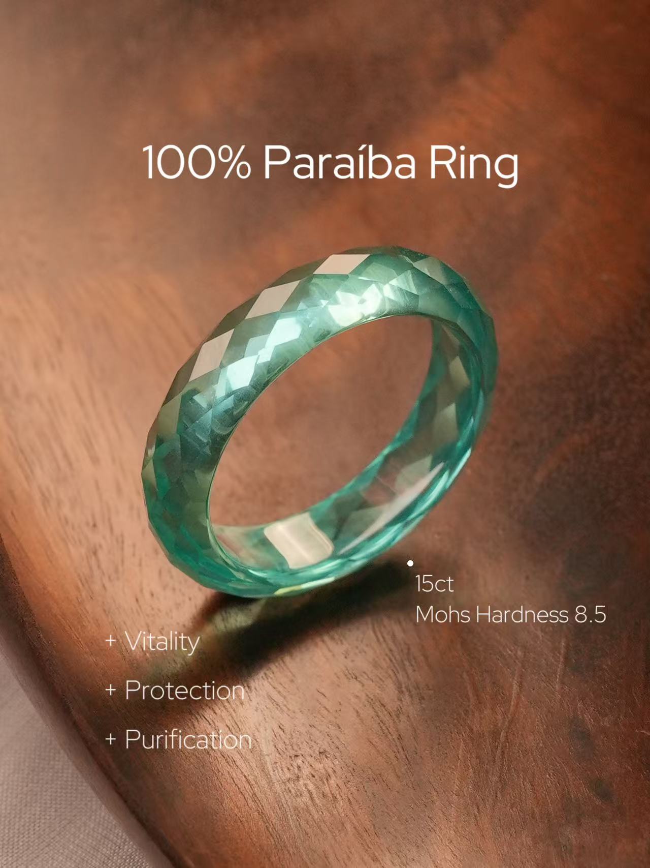 360-Degree Faceted Paraíba Ring