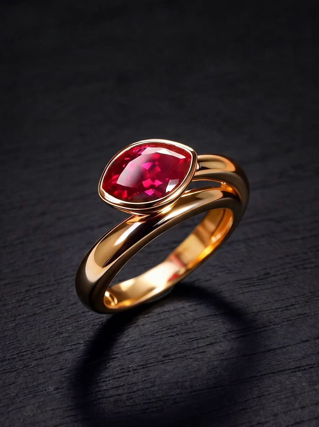 Ruby-Marquise Brilliant Cut Ring - Roseate Sky