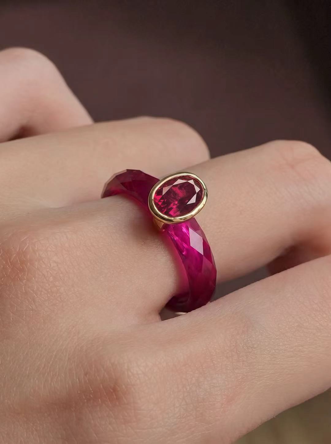 PRO 360-Degree Faceted Ruby Ring