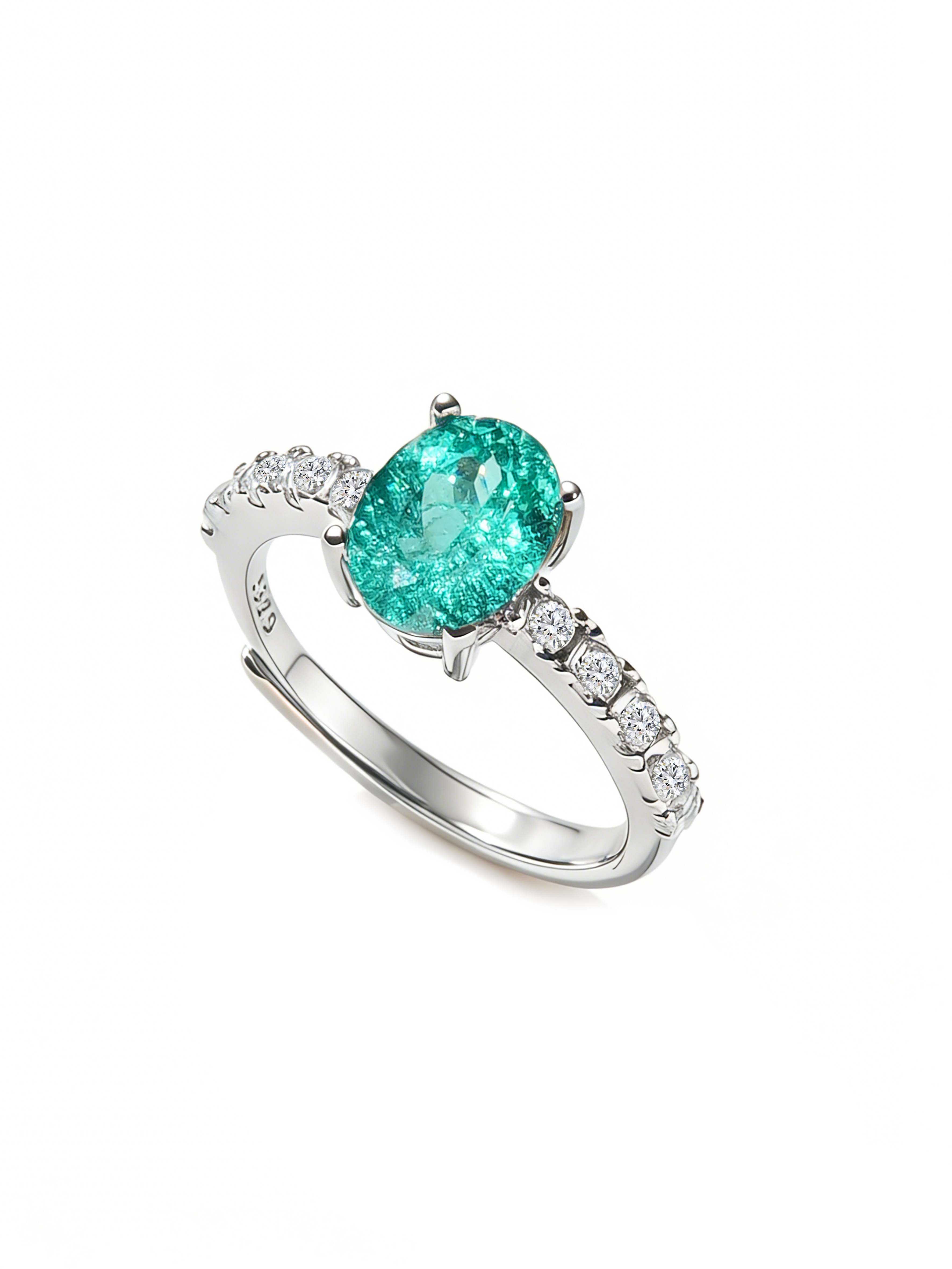 Oval Brilliant Cut Paraíba Ring - Ethereal