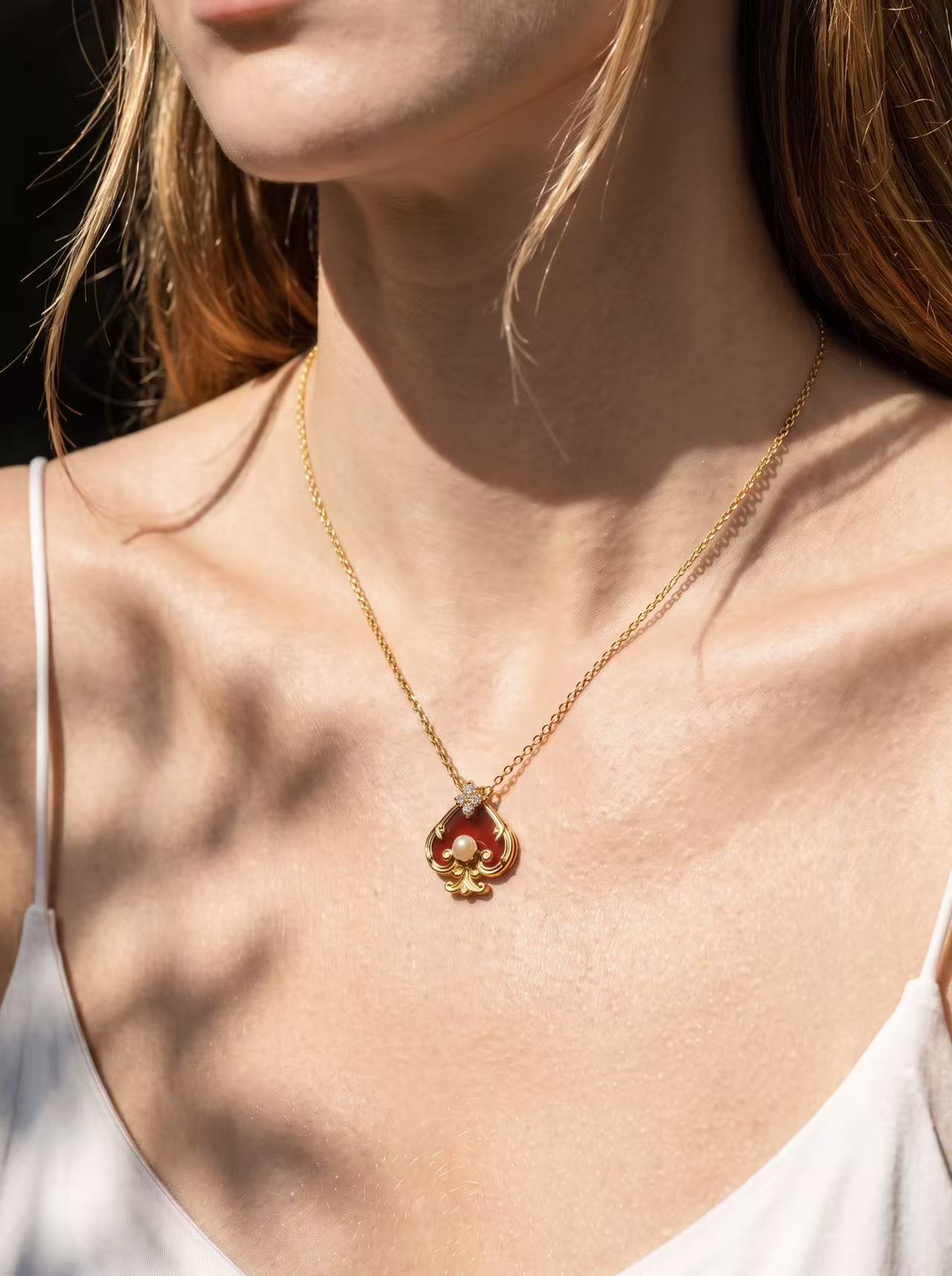 Red Agate Necklace - Queen Agate